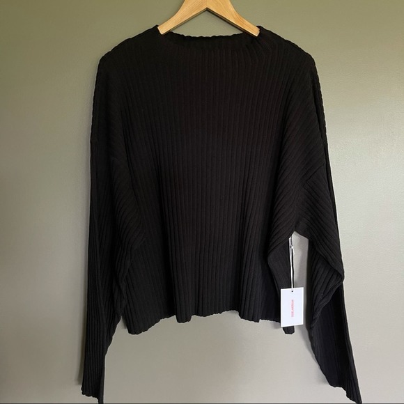 NWT Good American The Go To Boxy Sweater Black 4XL - Picture 6 of 16